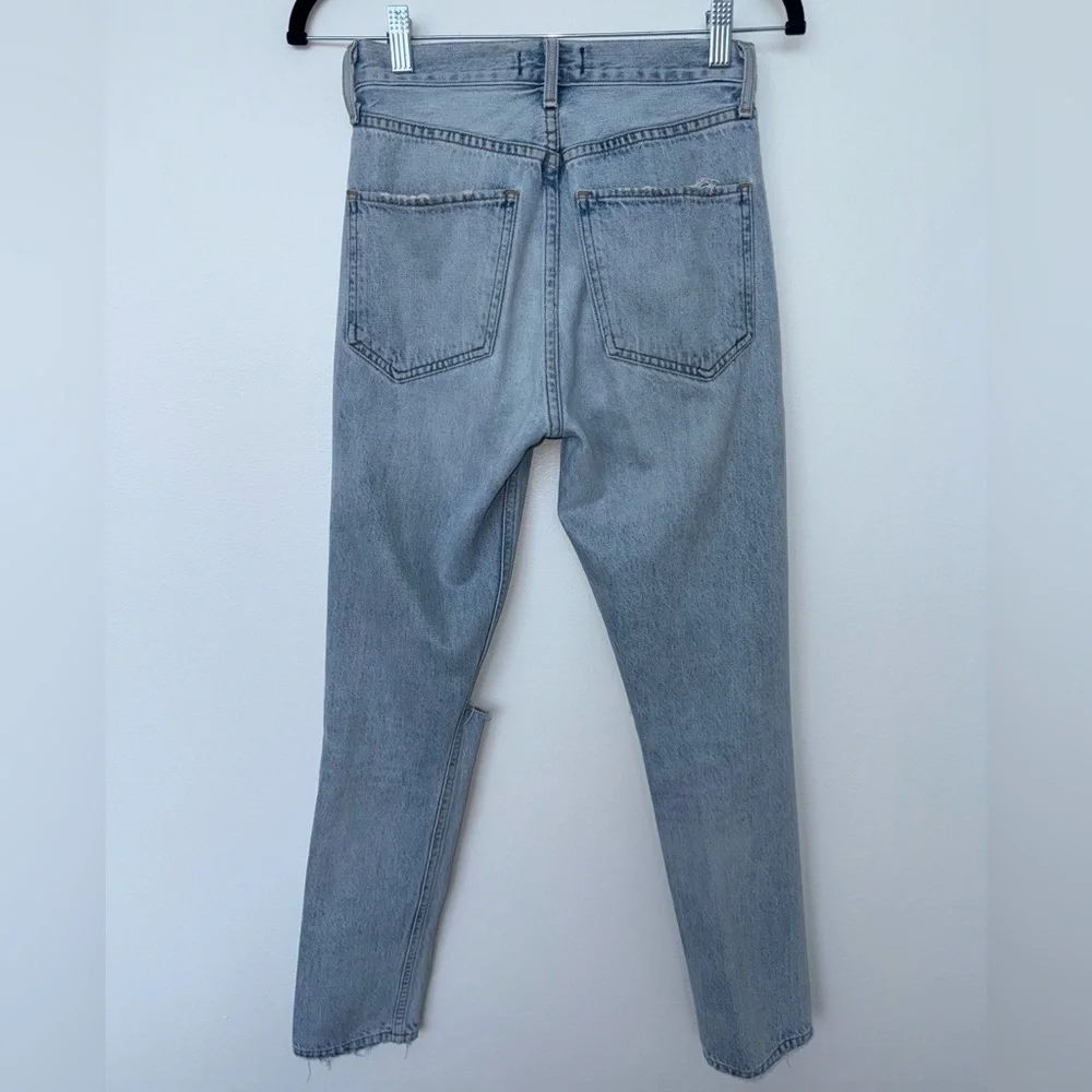 Agolde Faded Blue Boot Cut Jeans - Picture 3 of 6